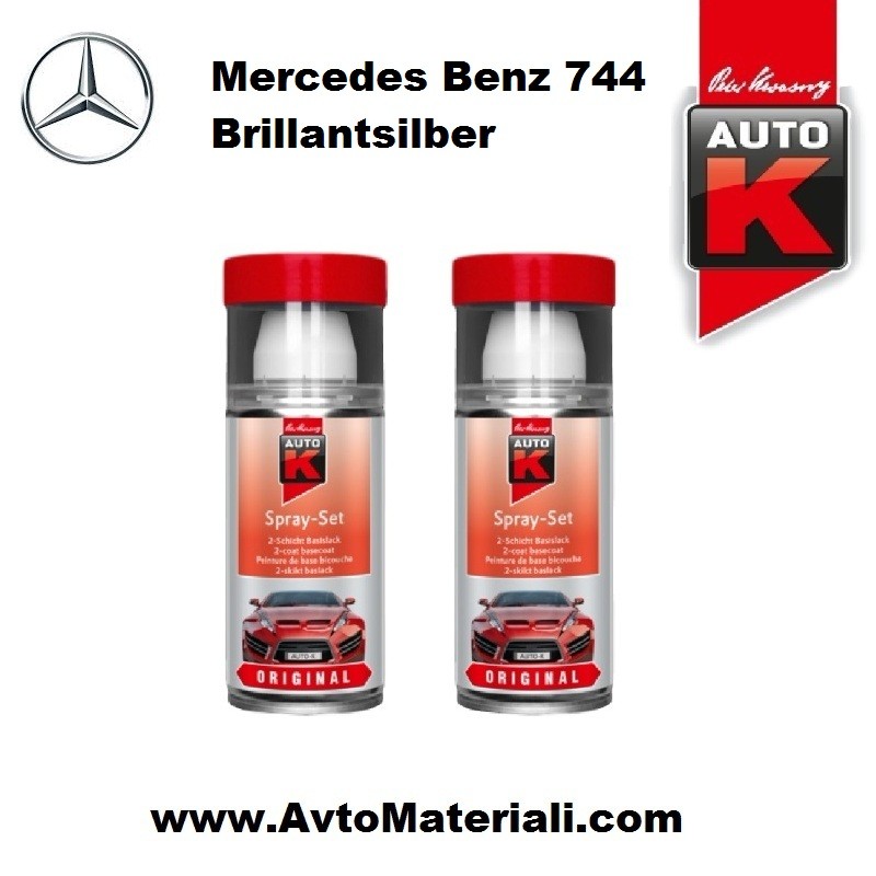 Спрей Auto-K готов цвят Mercedes Benz 744 Brillantsilber.