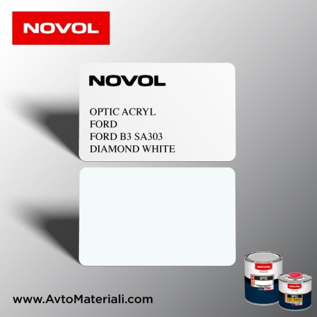 Акрилна боя Novol Ford B3 SA303 Diamond White (бял)