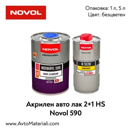 Безцветен акрилен лак 2+1 - Novol 590 HS
