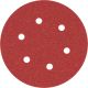 Червена шкурка диск Velcro - Ф150 с 6+1 отвора