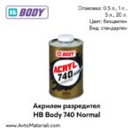Акрилен разредител HB Body 740 Стандартен